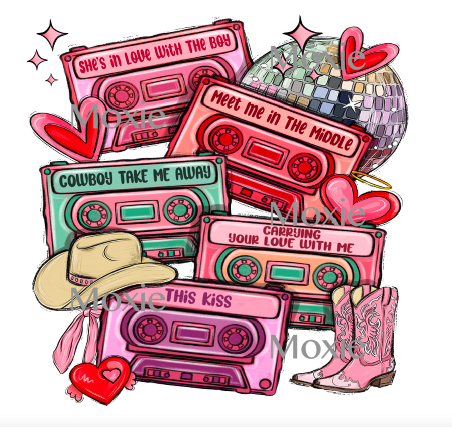 Valentine Cassettes UV DTF