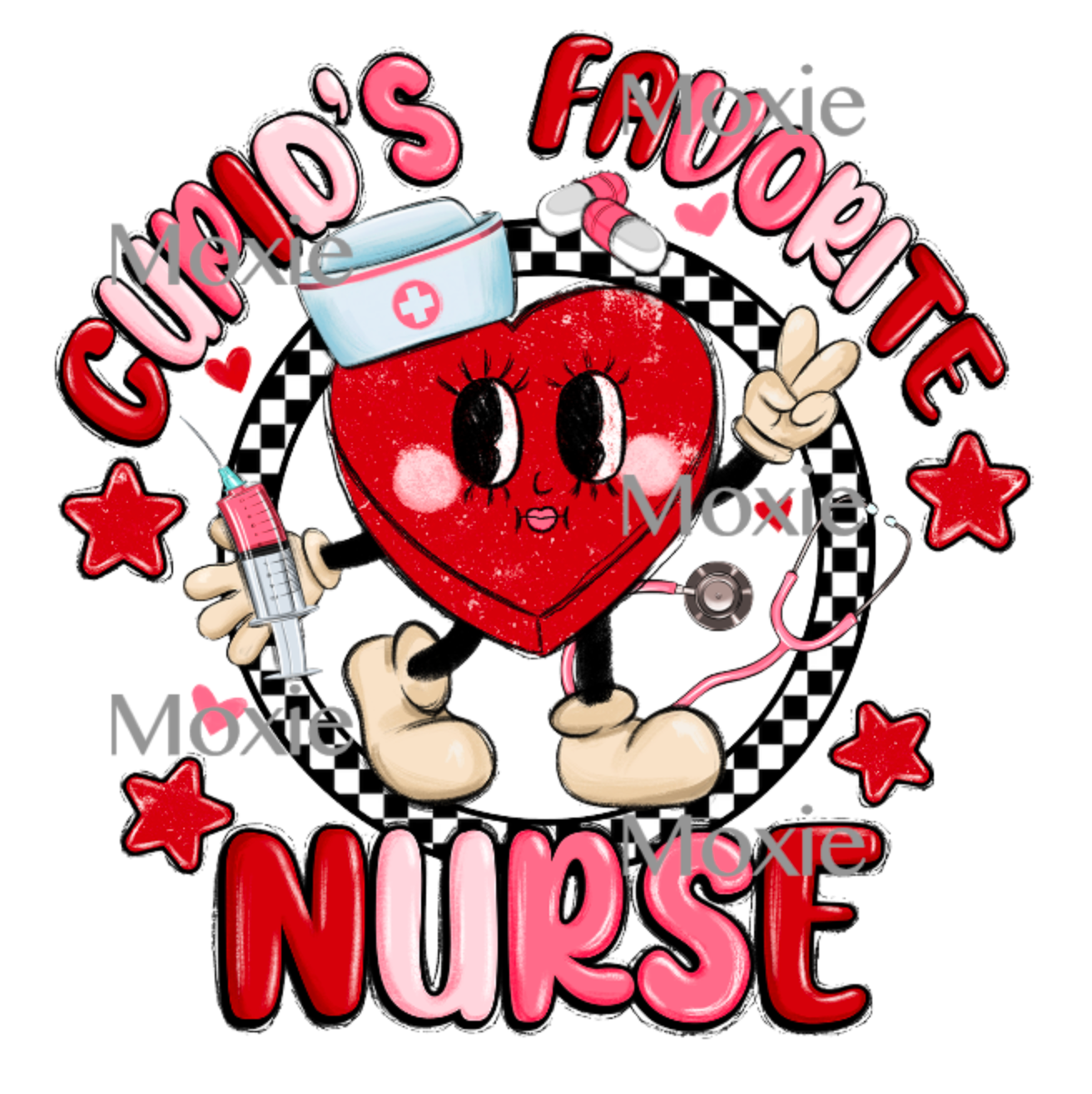 Cupid&#39;s Favorite Nurse UV DTF