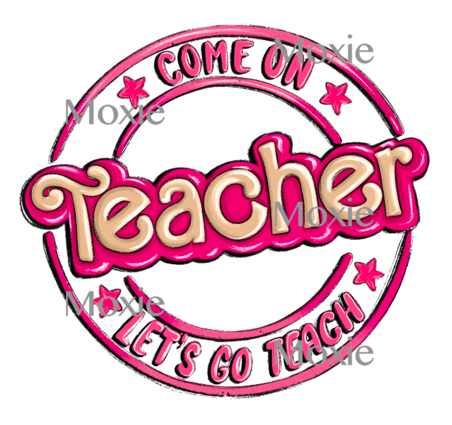 Barbie Teacher UV DTF