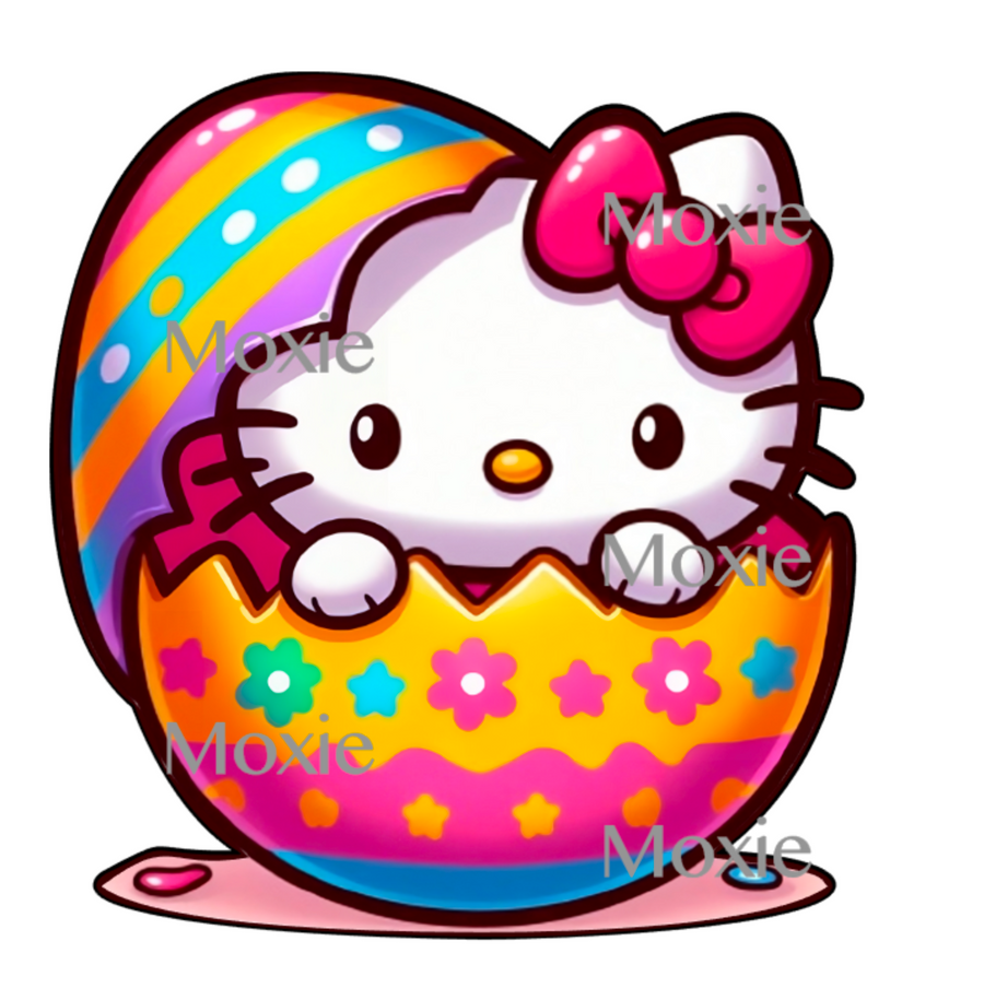 Easter Kitty Decal & Acrylic Blank COMBO