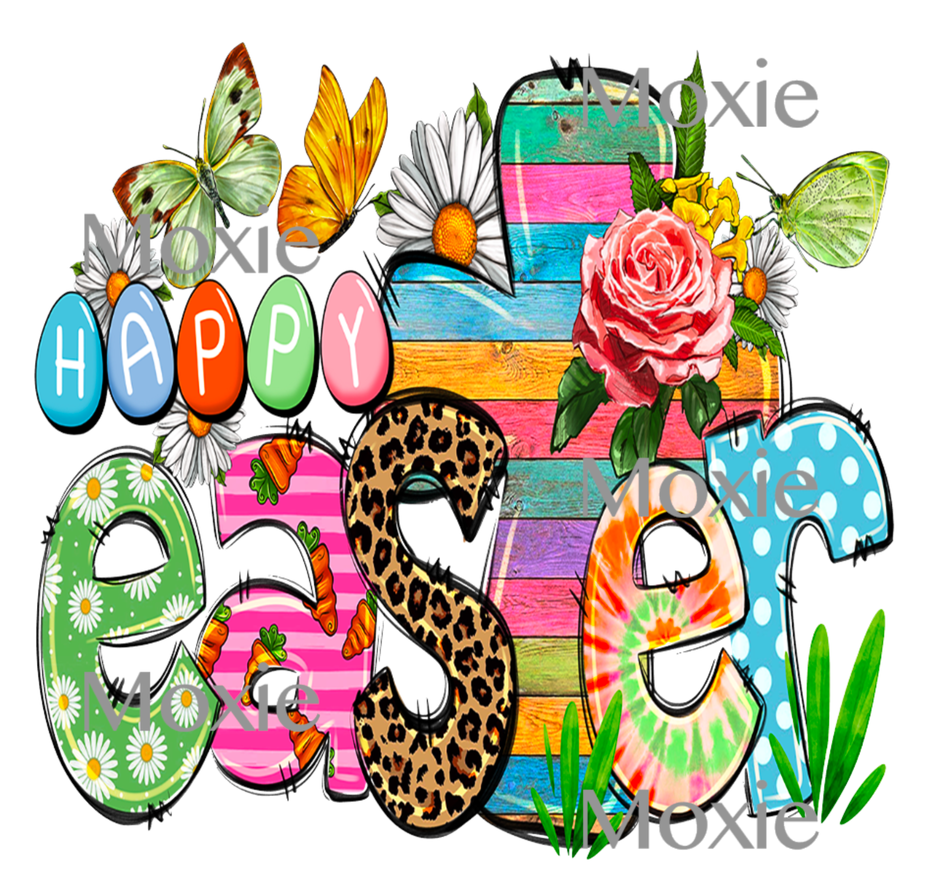 Happy Easter UV DTF