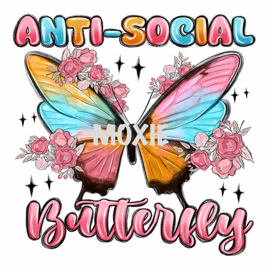 Anti-Social Butterfly UV DTF