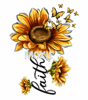 Sunflower Faith UV DTF