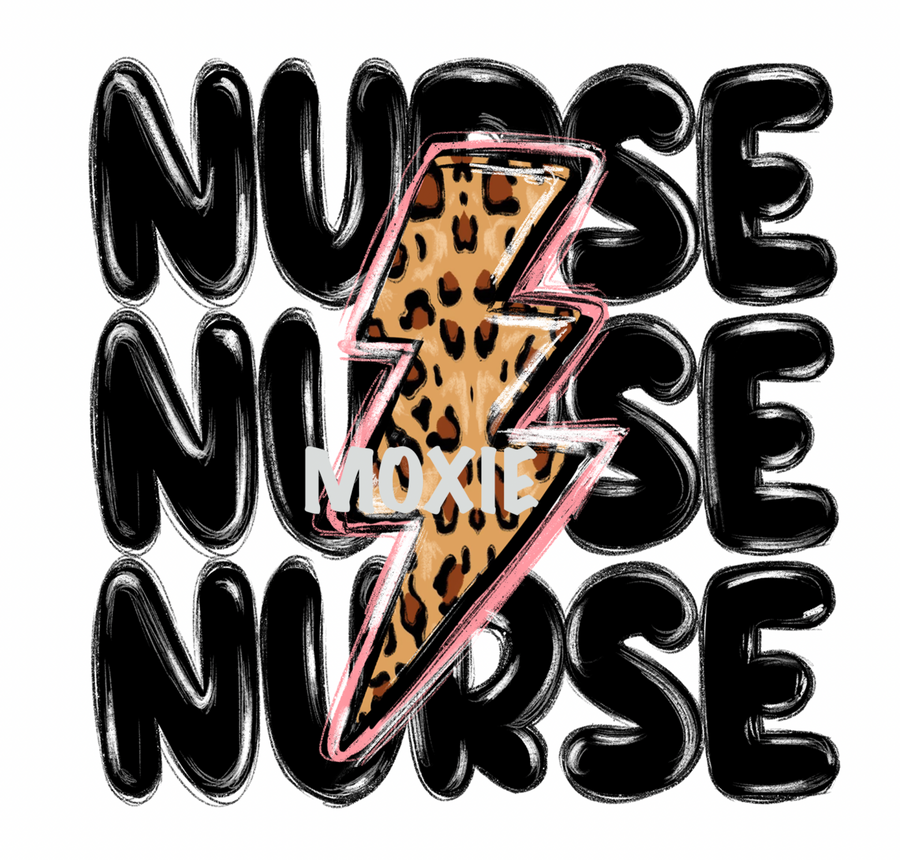 Nurse Nurse Nurse Lightning Bolt UV DTF