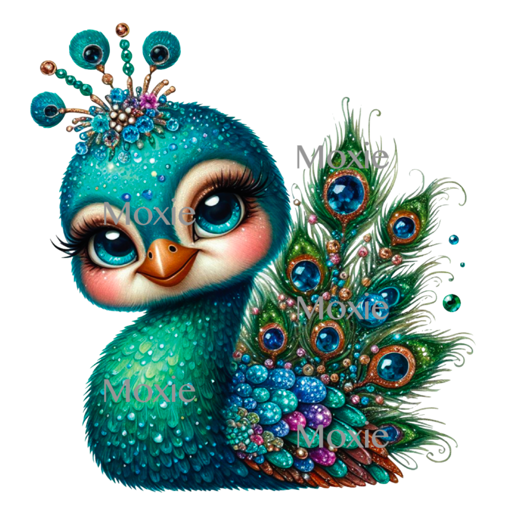 Glamour Peacock Acrylic Blank Decal Combo