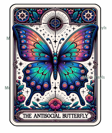 Tarot The Anti Social Butterfly UV DTF