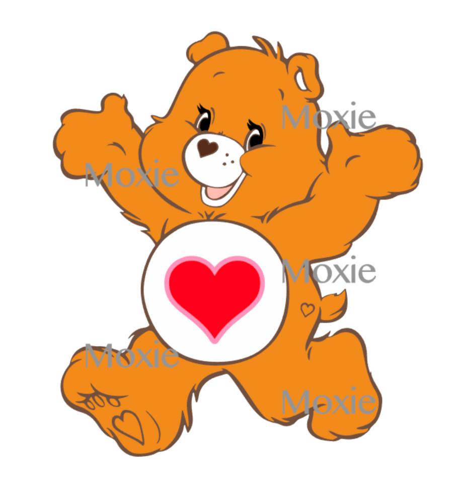 Care Bear Brown Decal & Acrylic Blank COMBO