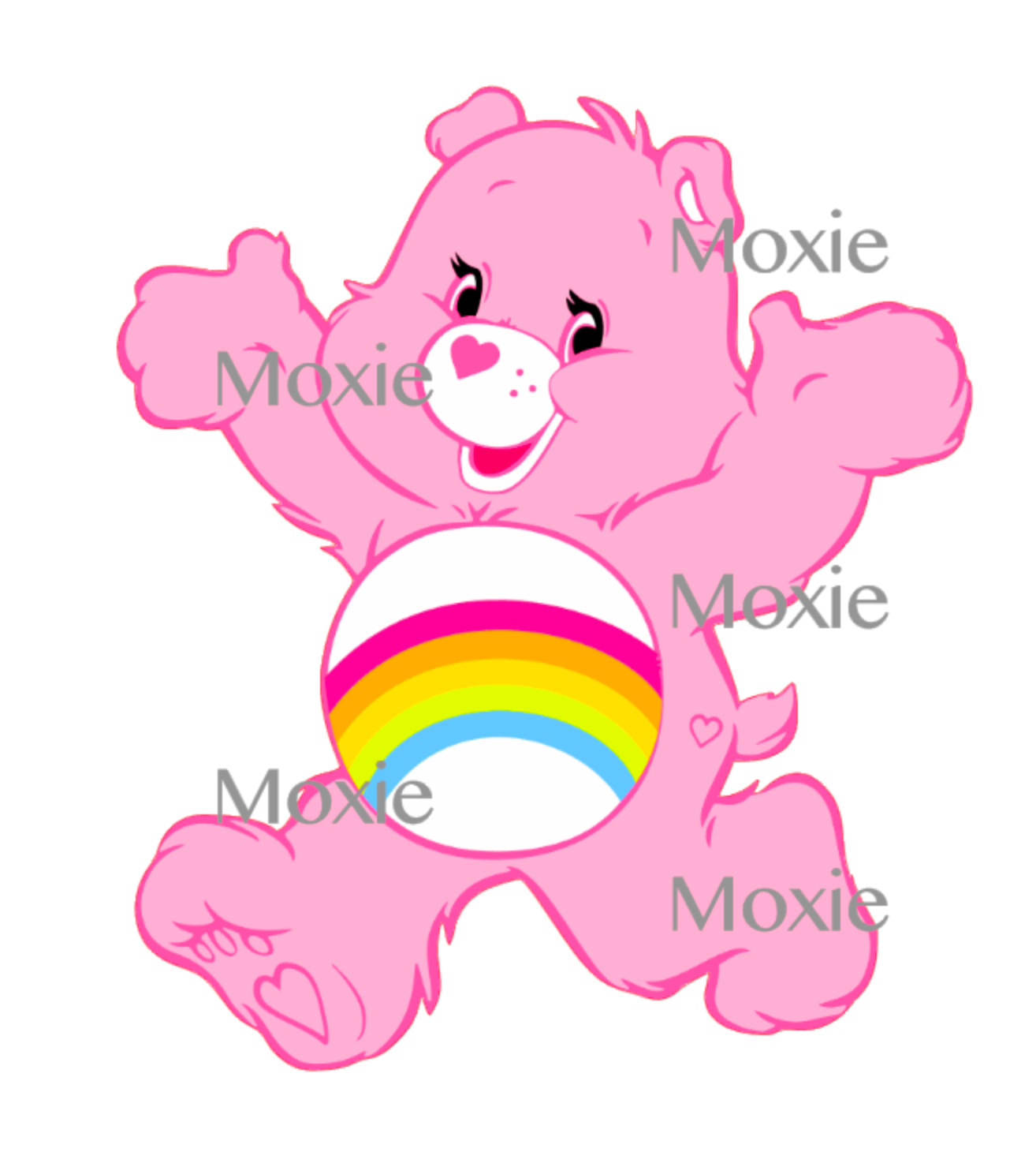 Care Bear Light Pink Decal &amp; Acrylic Blank COMBO