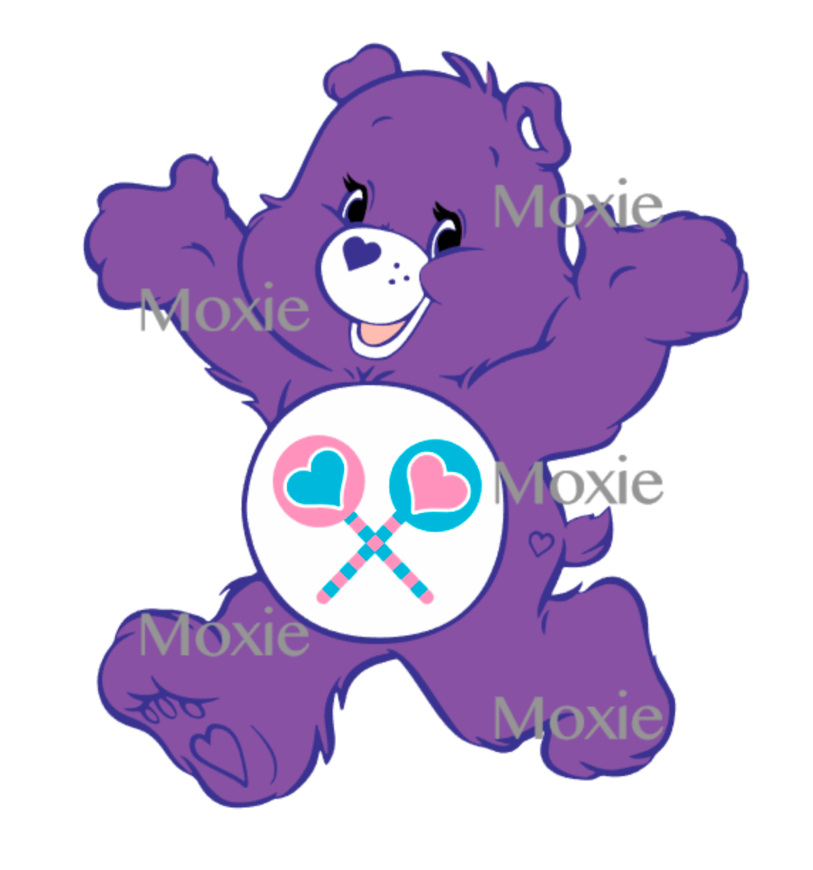 Care Bear Purple Decal &amp; Acrylic Blank COMBO