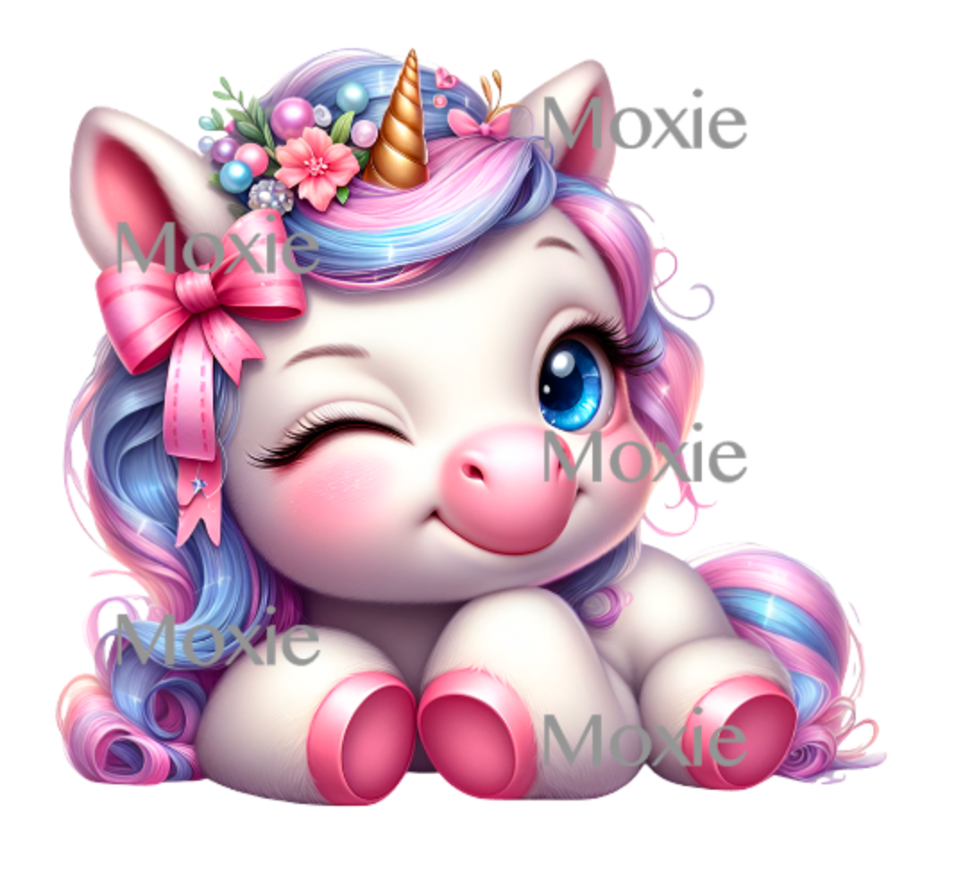 Glamour Unicorn Decal &amp; Acrylic Blank COMBO