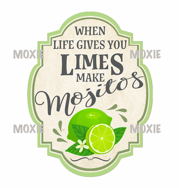 Limes Mojitos Label UV DTF