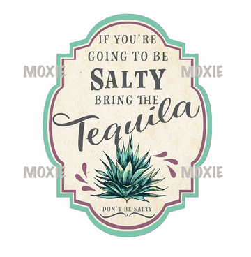Salty Tequila Label UV DTF