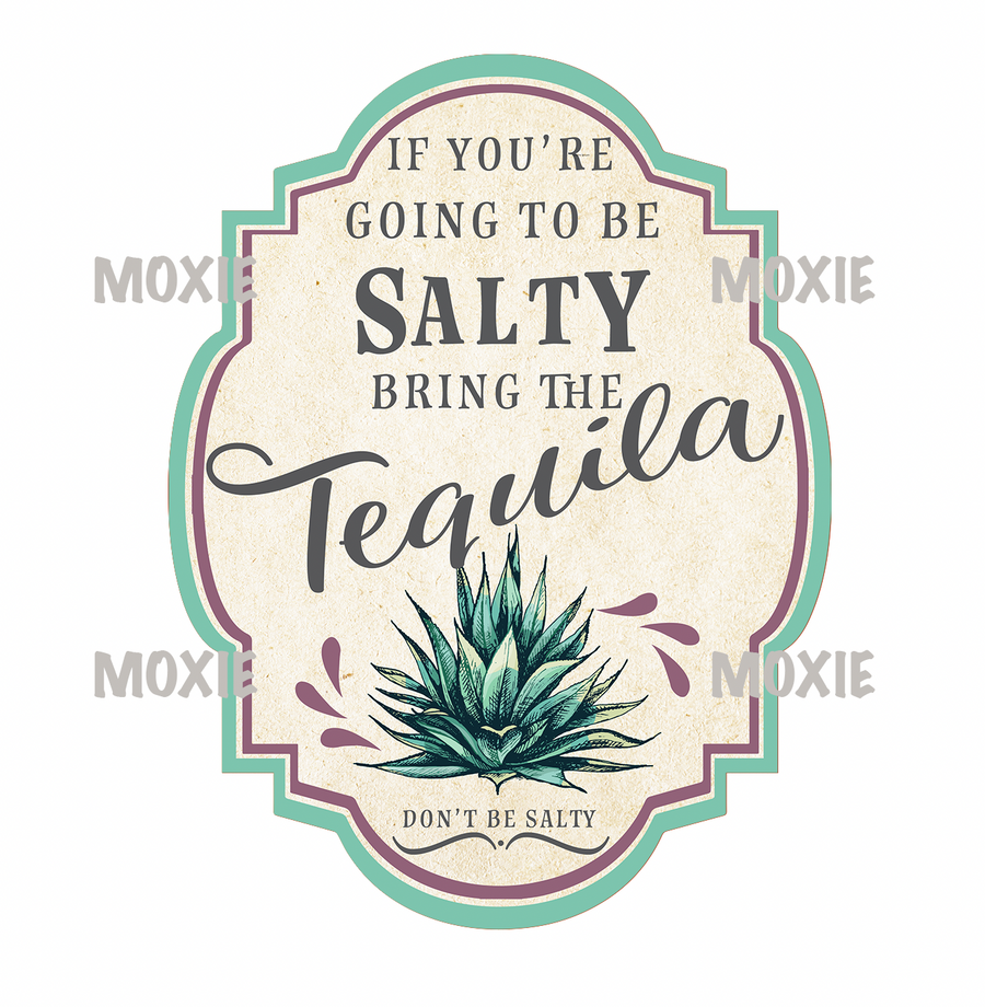 Salty Tequila Label UV DTF
