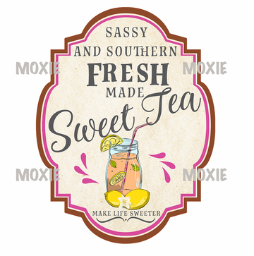 Sweet Tea Label UV DTF