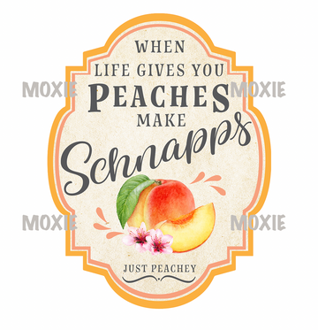 Peaches Schnapps Label UV DTF