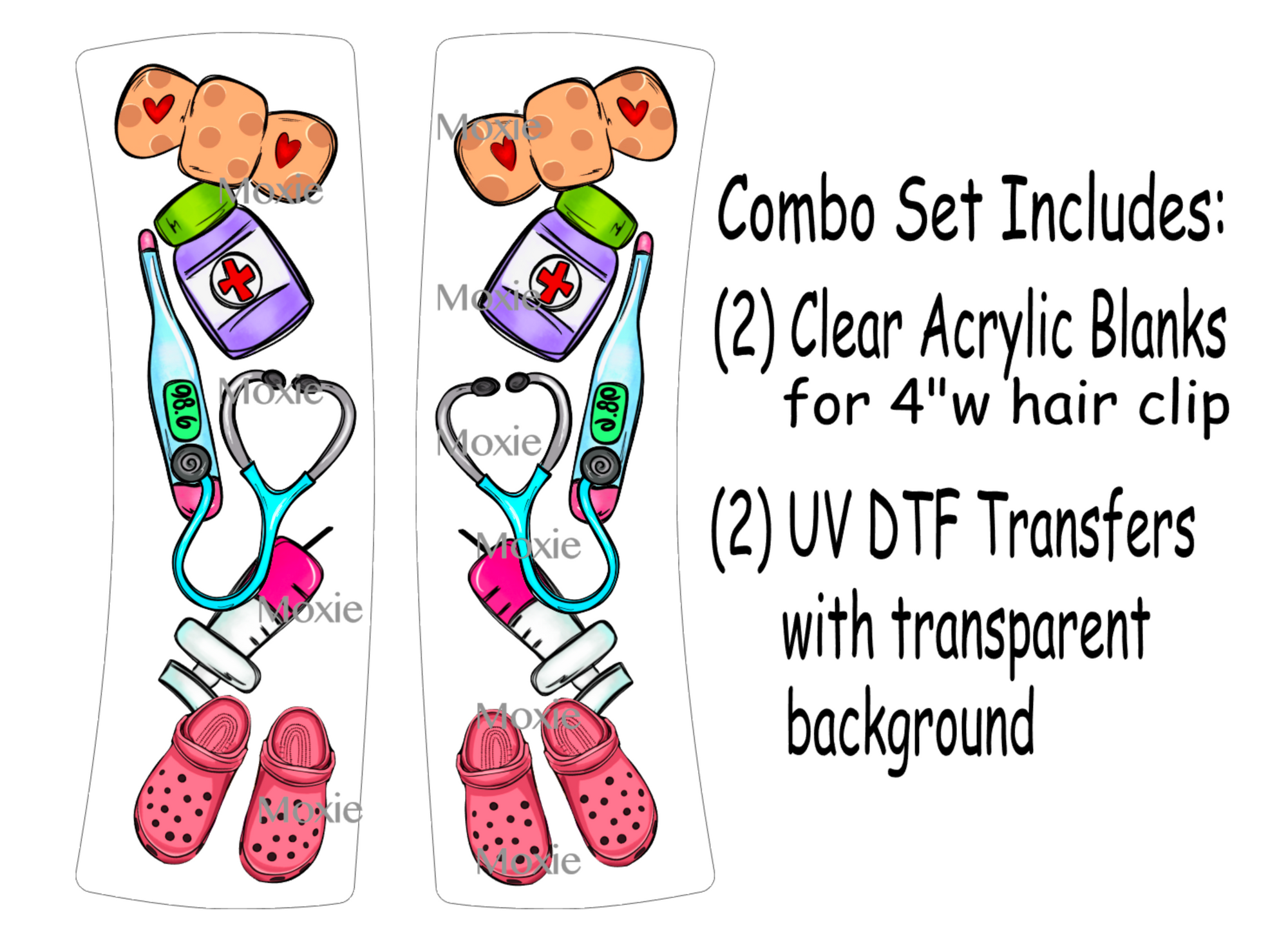 Nursing Hair Clip UV DTF/Blanks Combo