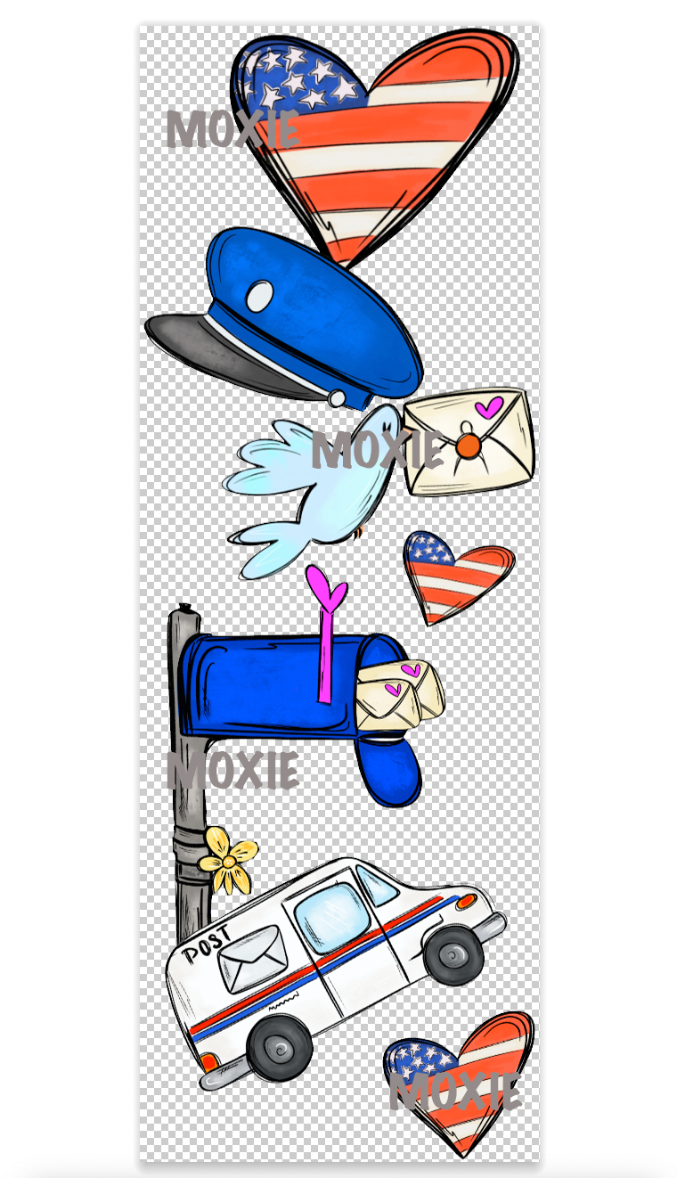 Postal Pen Wrap UV DTF