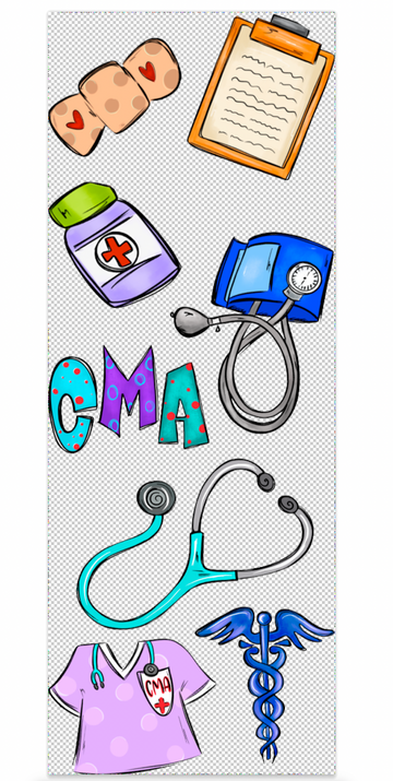CMA Nurse Pen Wrap UV DTF