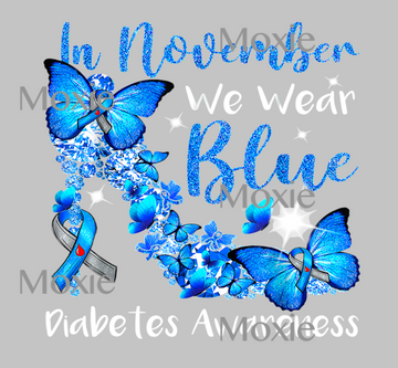 In November We Wear Blue UV DTF