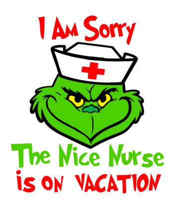 Grinch Nice Nurse DECAL