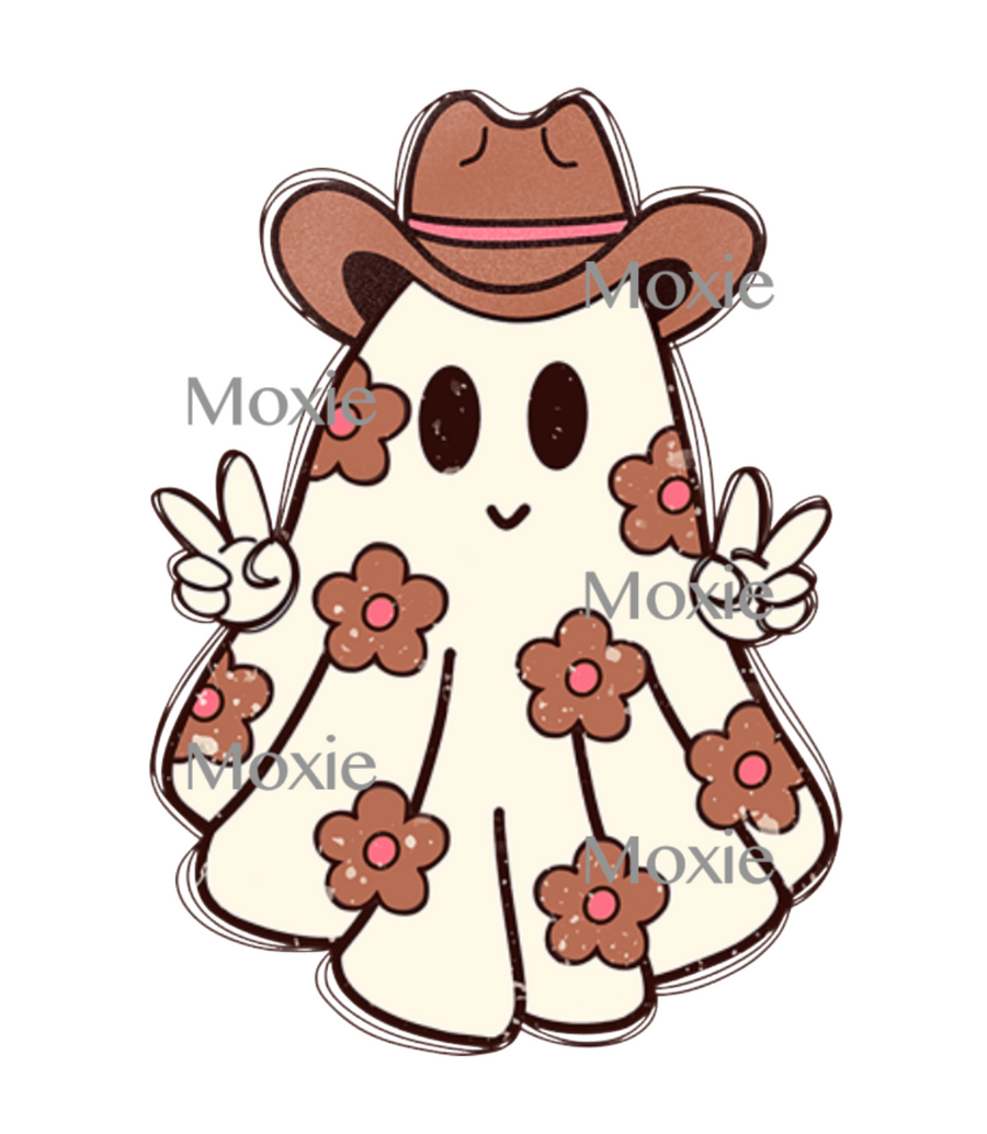 Cowboy Ghost Decal & Acrylic Blank COMBO