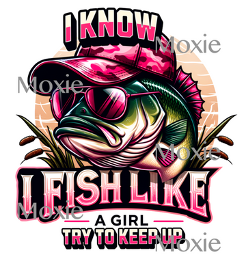 Fish Like A Girl UV DTF