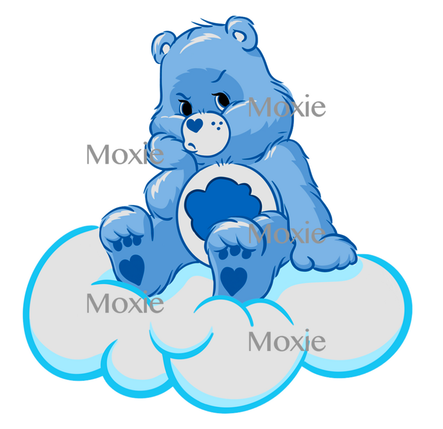 Grumpy Bear Decal & Acrylic Blank COMBO