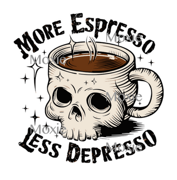More Espresso Less Depresso UV DTF Decal