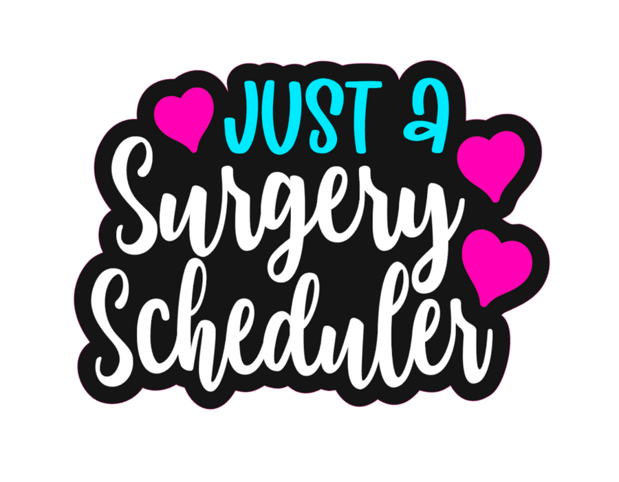 Just a Surgery Scheduler Badge Reel Blank