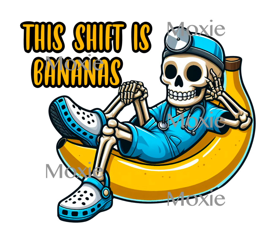 This Shift is Bananas Decal & Acrylic Blank COMBO