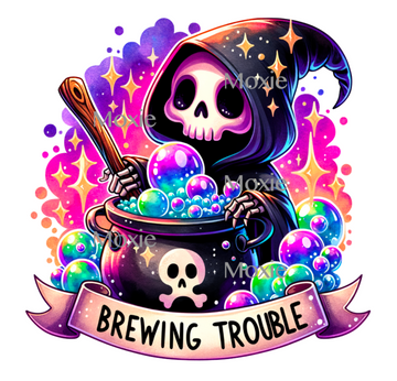 Brewing Trouble UV DTF Decal