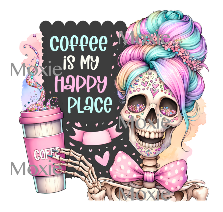 Coffee Happy Place Decal & Acrylic Blank COMBO