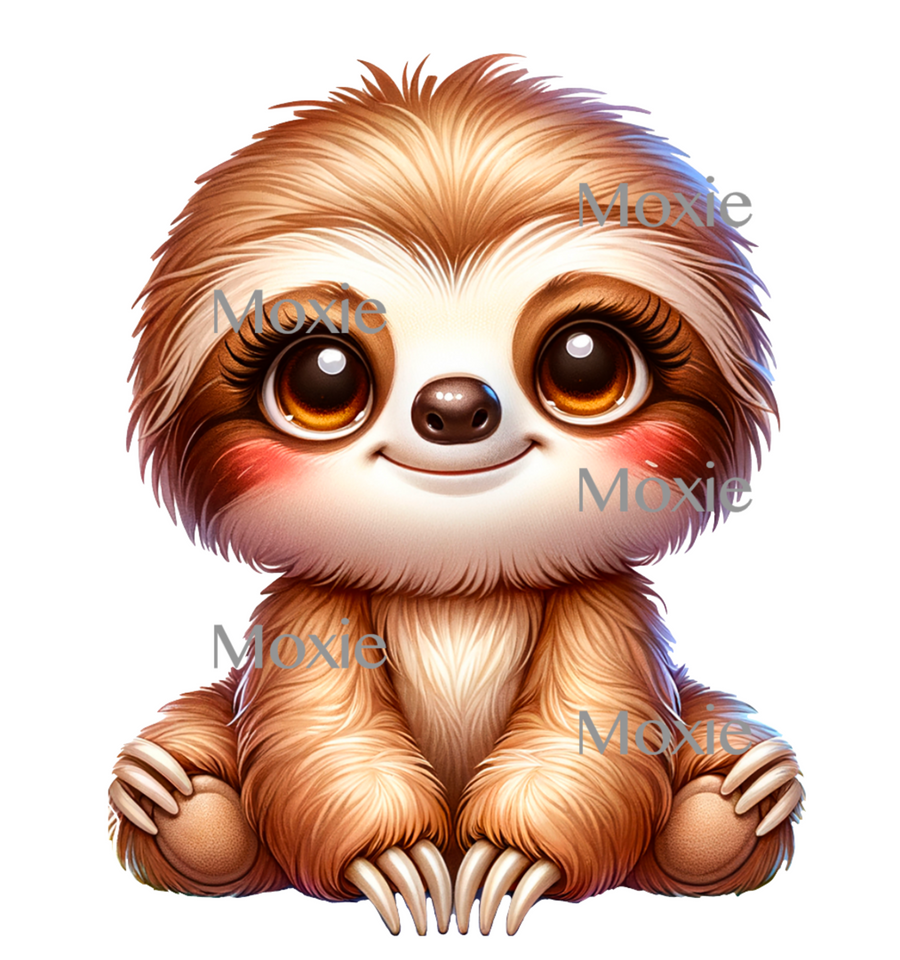 Baby Sloth Decal & Acrylic Blank COMBO