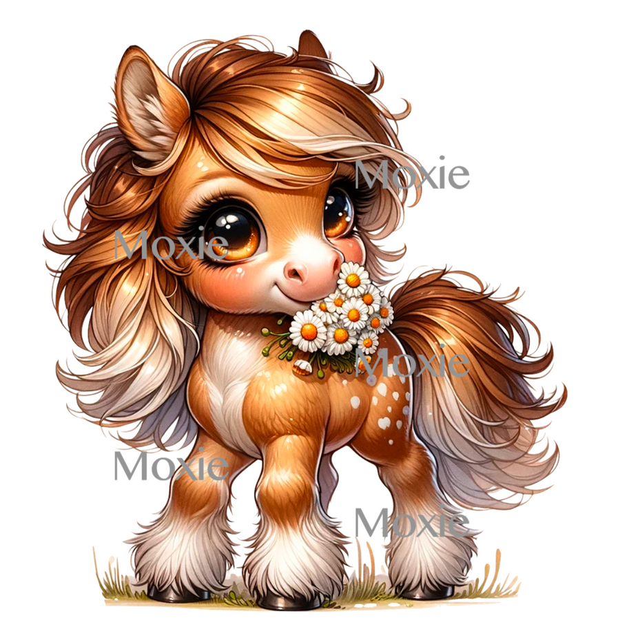 Cute Pony Decal & Acrylic Blank COMBO