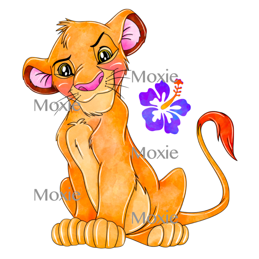 Lion Cub Decal & Acrylic Blank COMBO