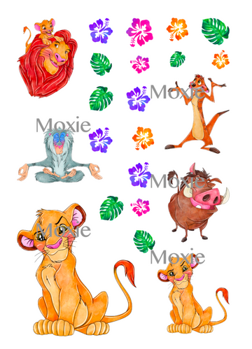 Lion King Elements Sheet UV DTF