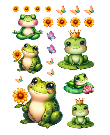 Frogs Elements Sheet UV DTF