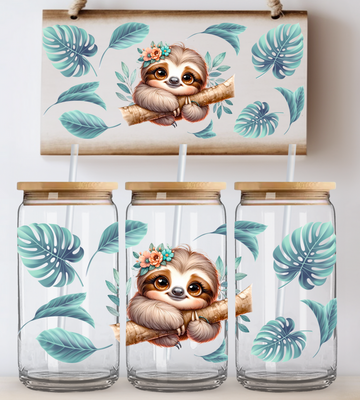 Baby Sloth Glass Wrap