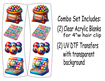 BINGO! Hair Clip UV DTF/Blanks Combo