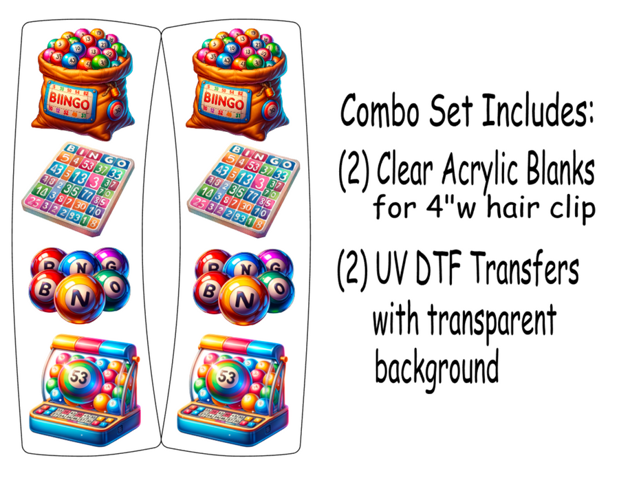 BINGO! Hair Clip UV DTF/Blanks Combo