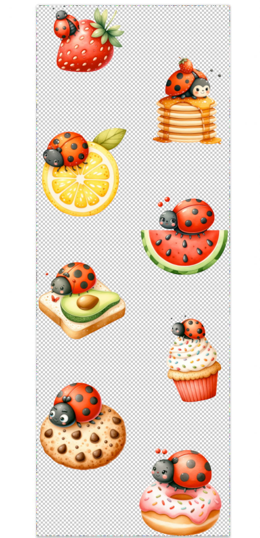 Ladybug Sweets Pen Wrap UV DTF