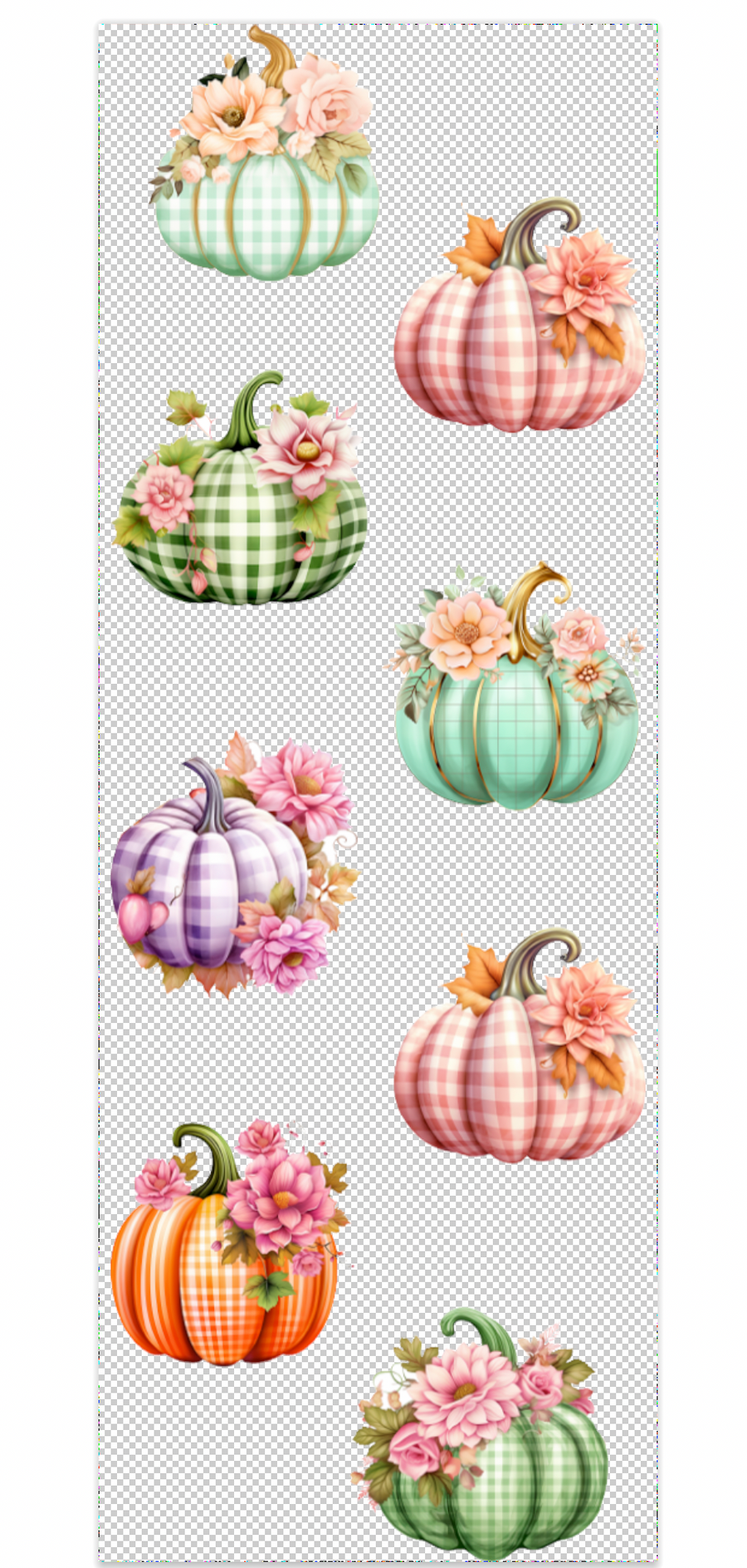 Patchwork Pumpkins Pen Wrap UV DTF