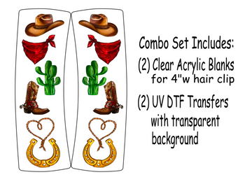 Cowboy Hair Clip UV DTF/Blanks Combo