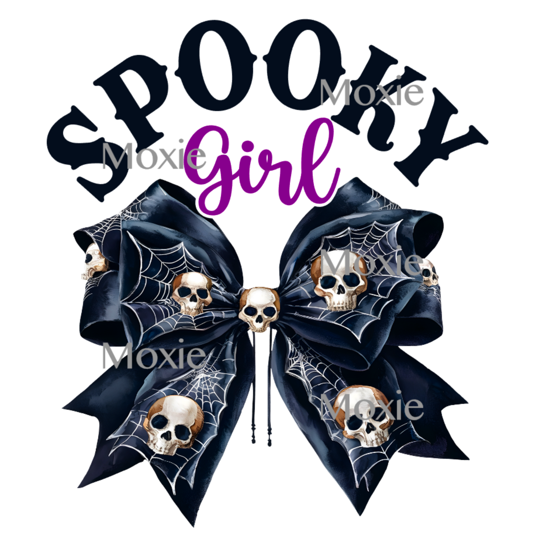 Spooky Girl Bow UV DTF