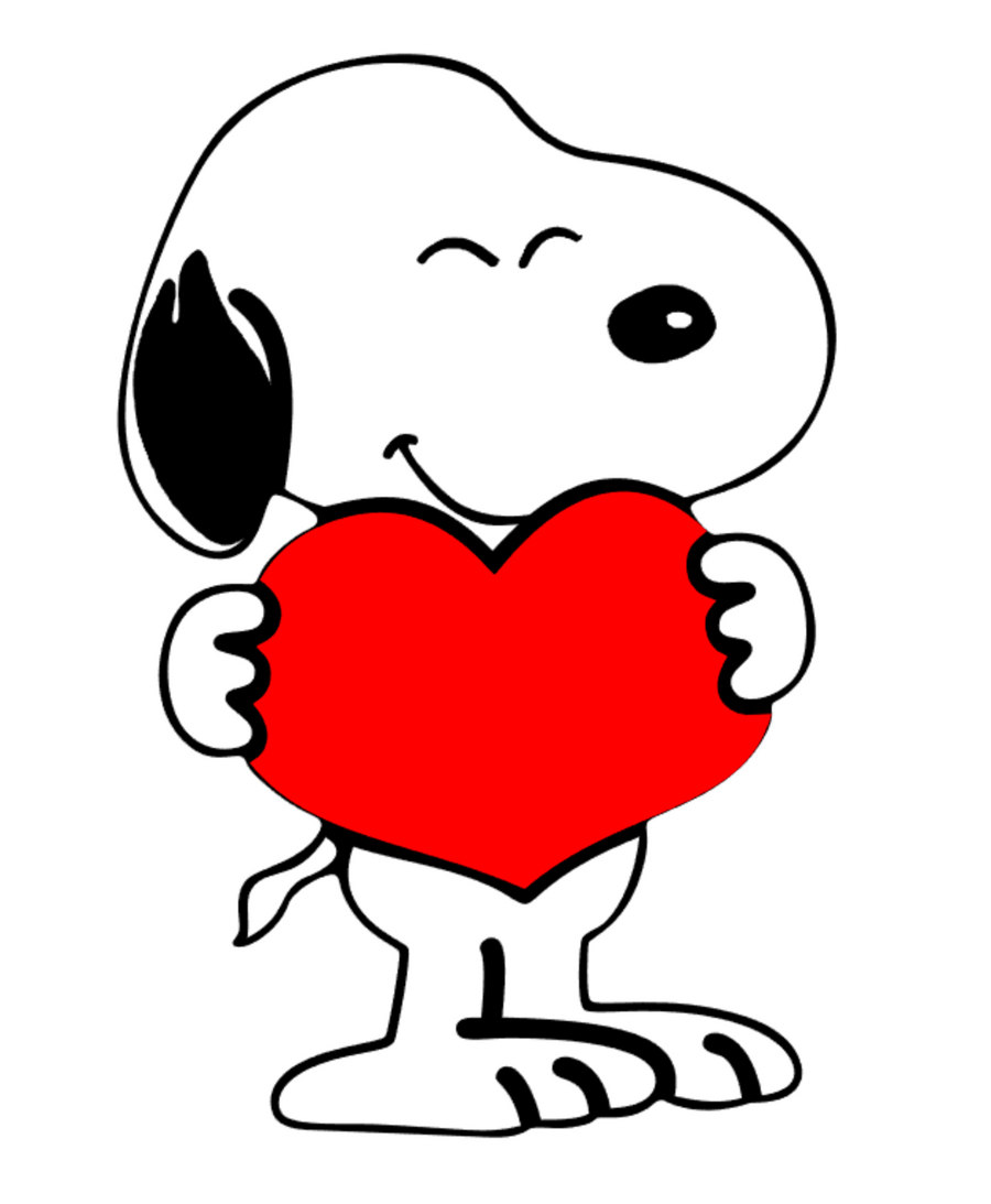 Valentine Snoopy DECAL