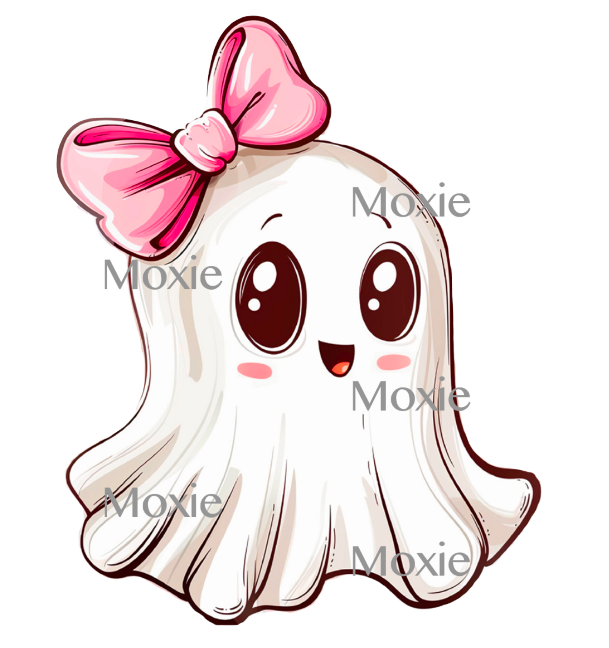 Ghost Pink Bow Decal &amp; Acrylic Blank COMBO