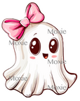 Ghost Pink Bow Decal & Acrylic Blank COMBO