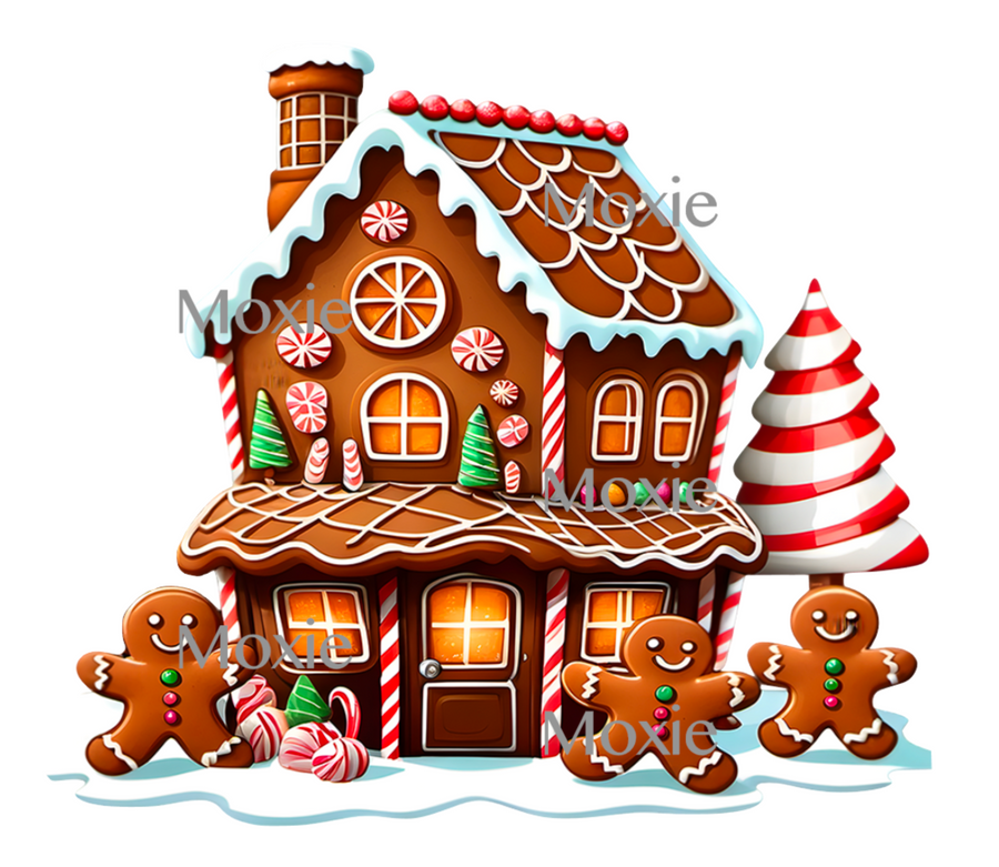 Gingerbread House Decal & Acrylic Blank COMBO