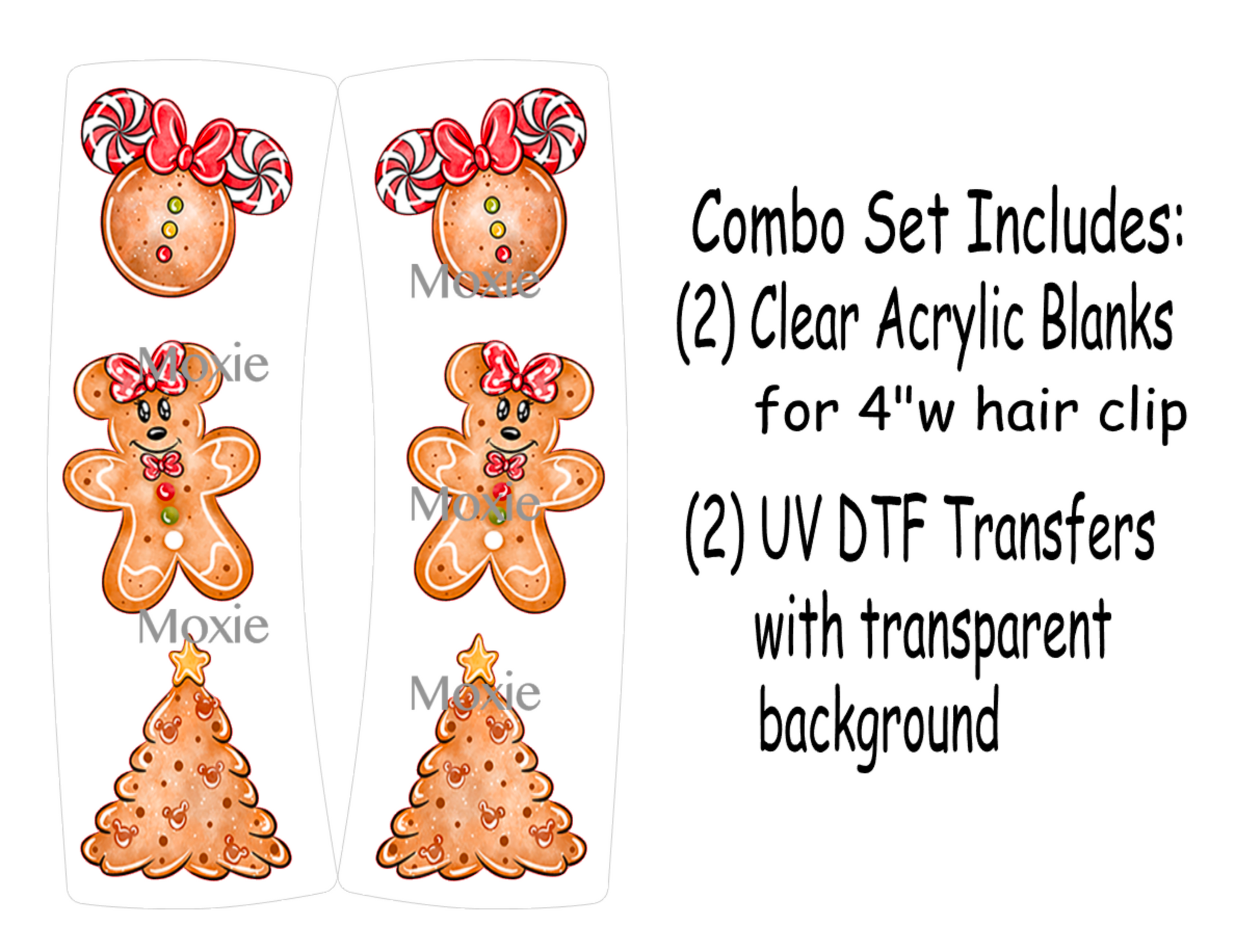 Ginger Minnie Hair Clip UV DTF/Blanks Combo