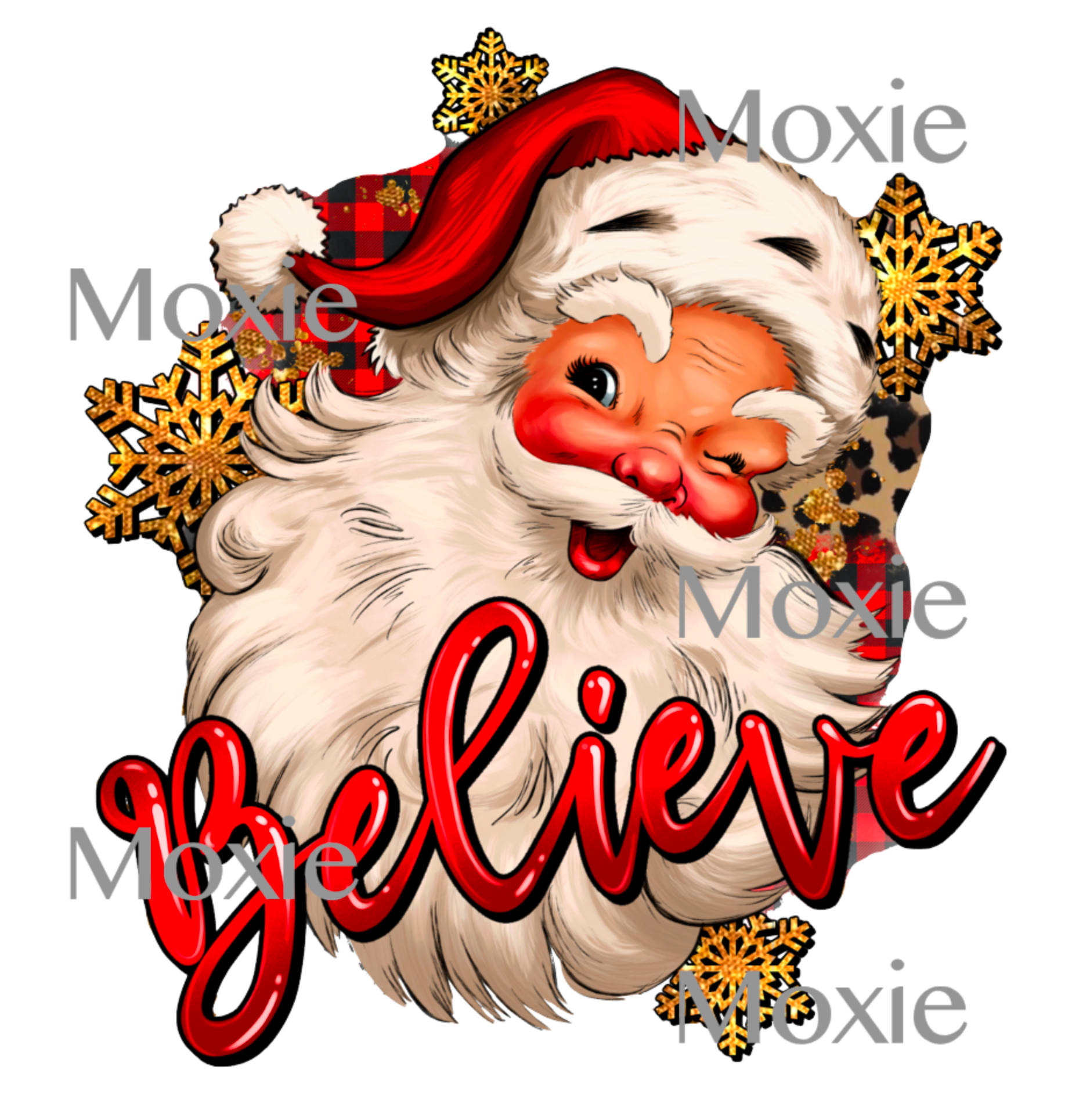 Santa BELIEVE Decal &amp; Acrylic Blank COMBO